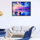 Whale in Aurora Oil Paint By Numbers Kits Canvas Picture Wall Art DIY Craft Gift