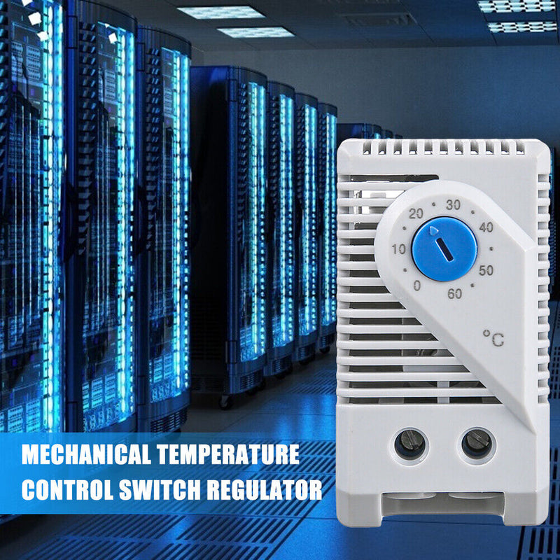 Plastic 0-60 Degree Cabinet Mechanical Temperature Controller Thermostat Sw