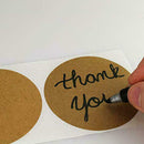 500pcs/1roll Baking Brown Blank Label Round Shape Paper N0R1 Kraft DIY F5E5