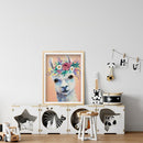 5D DIY Full Round Drill Diamond Painting Wreath Alpaca Mosaic Rhinestone Drawing