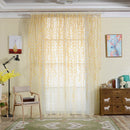 Pastoral Style Willow Floral Window Curtain Living Room Decor(Yellow)