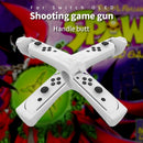 Gun Shape Handgrip Sense Joystick for NS/NS OLED Game Controller (White)