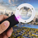 30x Handheld Magnifying Glass w/ 4LED Lights Illuminated Magnifier (White) Newly