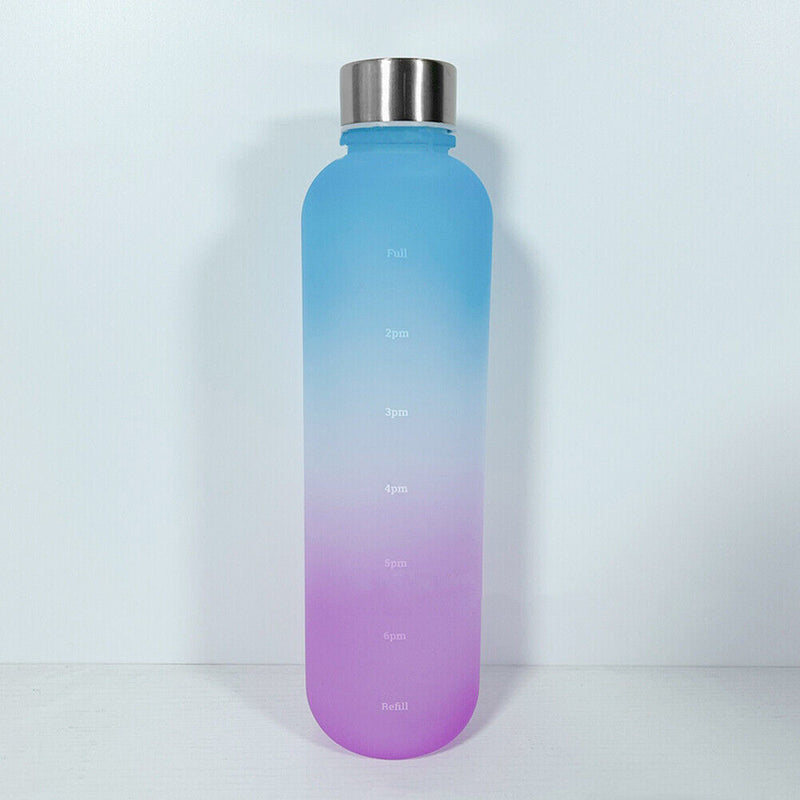 1L Large Capacity Water Bottle Plastic Water Cup (Blue Purple Gradient)