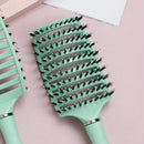 Scalp Massage Comb Bristle Women Curly Hair Detangle Brush Salon (Green) Newly
