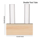 Home Decoration Test Tube Vase Test Tube Vase Hydroponic Plants Wooden Stand
