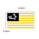 10pcs 4.5x2.5 inch Car Stickers America Flag Auto Styling Laptop Helmet Decals