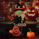 Halloween Wooden Ornaments Desktop Decorations Pumpkin Witch Cartoon Black Cat