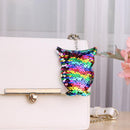 Glitter Sequins Bird Key Chain Girl Backpack Key Ring Jewelry (Multicolor)