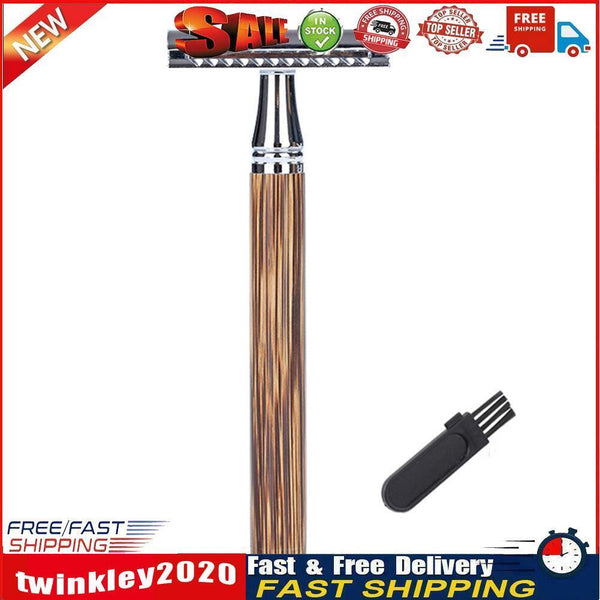 Bamboo Handle Safety Men Shaving Razor Portable Manual Beard Face Shavers Newly