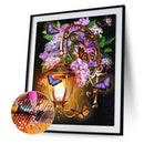 5D DIY Diamond Painting Street Lamp Flowers Full Round Drill Mosaic Picture K