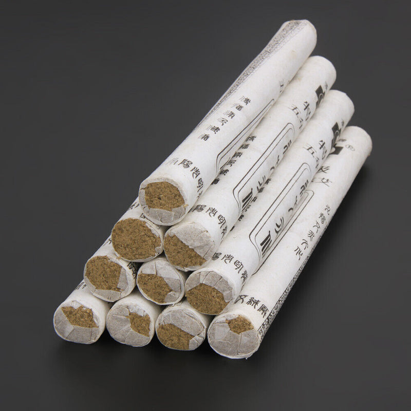 10pcs Chinese Traditional Moxa Roll Moxibustion Pain Relief Burning Sticks Newly