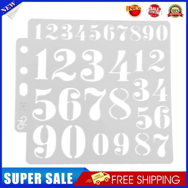 Plastic Numbers Painting Template DIY Cake Coffee Decor Spray Mold Stencil