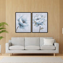 2 Panels Golden Leaf Lotus Oil Paint By Numbers Kits DIY Handpainted on Can