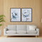 2 Panels Golden Leaf Lotus Oil Paint By Numbers Kits DIY Handpainted on Can