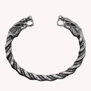 Neutral Retro Twisted Woven Street All-Match Handmade Opening Bangle Bracelet