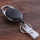 Outdoor Survival EDC Nylon Rope Recoil Ring Retractable Key Chain with Clip