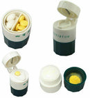 Pill Medicine Crusher Grinder Splitter Tablet Divider W4V6 Layer Box K9A7