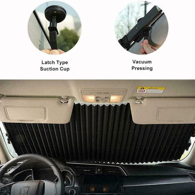 Car Sun Shade Sunscreen Retractable Front Car Windshield Plate Shading Hot Y4H8