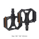 2pcs M195 2-Bearing Aluminum Bicycle Pedals with Reflector for Mountain Bike