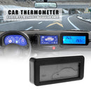 DC12V Digital Car Thermometer Mini LCD Backlight Temperature Meter (Blue)