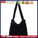 5pcs Retro Women Plush Leopard Love Shoulder Bag(Black)