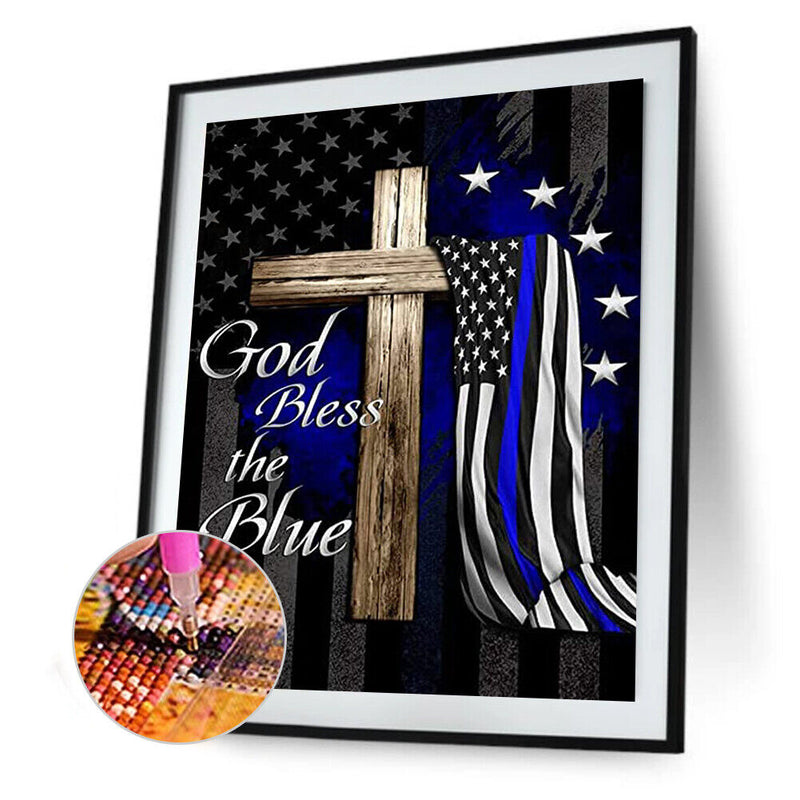 Diamond Painting National Flag Full Round Drill Picture of Rhinestone Drawing