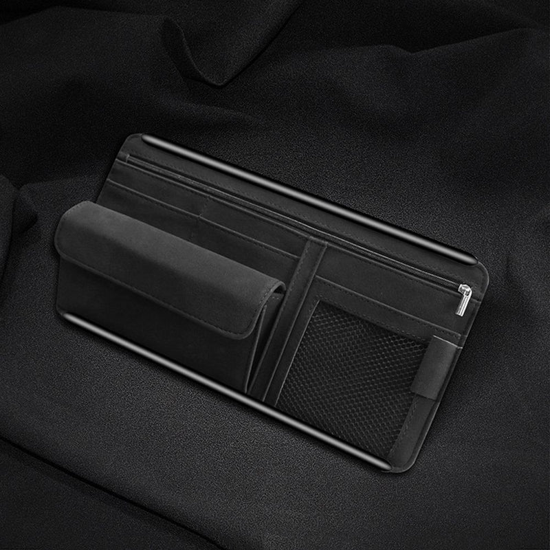 Document Ticket Holder Sunglasses Case Sunshade Organizer Sun Visor Storage Bag