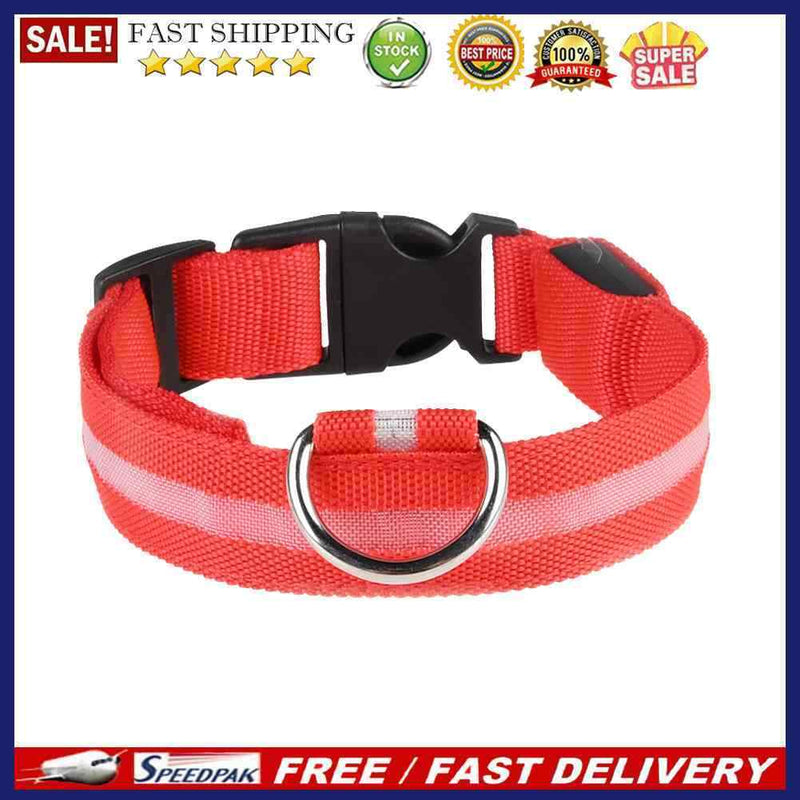 Dog Cat Luminous LED Collar Large Medium Small Dogs Safety Anti Lost Harness Pet