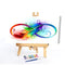 DIY Hand Painted Paint By Numbers Oil Canvas Pictures Colorful Feather Kits