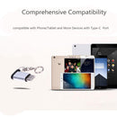 Metal USB 3.1 Type-C Male Connector to Micro USB 2.0 5Pin Female Data Adapt