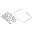 2pcs Eat Sleep DIY Cutting Die Stencil Scrapbook Embossing Craft Album Card-2047
