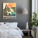 40x50cm Colorful DIY Paint By Numbers Kit Green Eyed Cat Animals Decor Gift Art