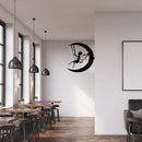 Iron Metal Fairy Silhouette Artwork for Wall Decor Garden Home Decor (B) Newly