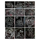 A4 DIY Scraping Drawing Card Single Side Children Painting Card Paper w/Pen