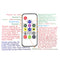 Modern Round LED Wall Lights RGB Remote Lamp Bedroom Decorations (White)