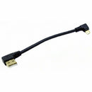 90degree Right Angle Micro USB to Left Angle USB A Sync Cabl Male Access Q9C5