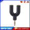 3.5mm Extension Earphone Audio Splitter 1 Male to 2 Female Adapter (Black)