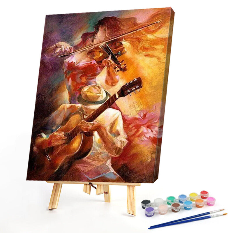 Violin Playing Oil Paint By Numbers Wall Art Posters Craft Gift Home Decor Kit