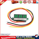 DC 0-100V 3 Wires Mini Gauge Voltage Meter Voltmeter LED Display (Green) Newly