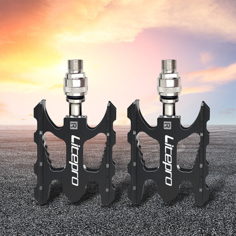 1 Pair Folding Bicycle Pedals MTB Mountain Bike Cycling Quick Release Foot Pedal