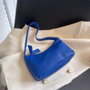 Retro Women Shoulder Bags Female PU Leather Underarm Totes Handbag (Blue)