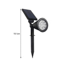 12LED Solar Lamp Outdoor Lawn Spotlight Colorful Ground Plug Light (White)