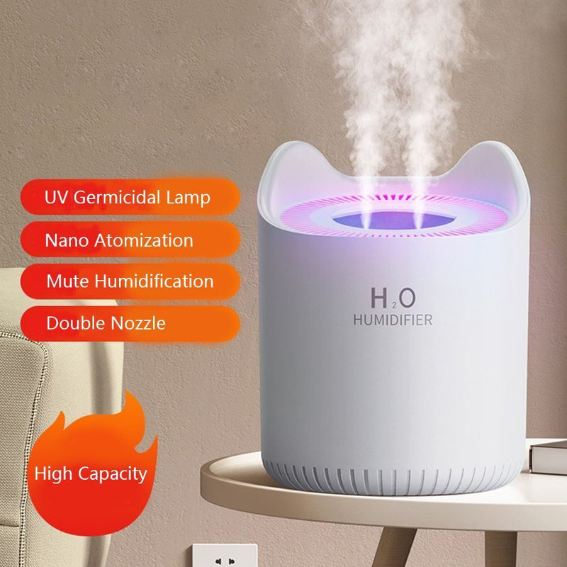 Aroma Diffuser Heavy Fog Mist Maker Double Nozzle Air Humidifier Aromatherapy