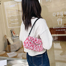 Retro Animal Chain Underarm Bags Purse Women Plush Top-handle Clutch (1)