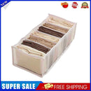 Cloth Drawer Organizer - 7-Grid Pants Storage Dividers for Jeans (White L)