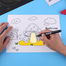 10pcs DIY Fruit Series Scratch Art Doodle Scraping Painting Puzzle Drawing