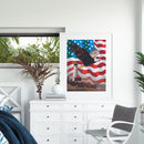 DIY Paint by Number Kit Artcraft Unique Gift Eagle with Banner Kill Time Tool
