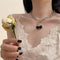 Diablo Punk Stainless Steel Cherry Pendant Clavicle Chain Hip Hop Necklace