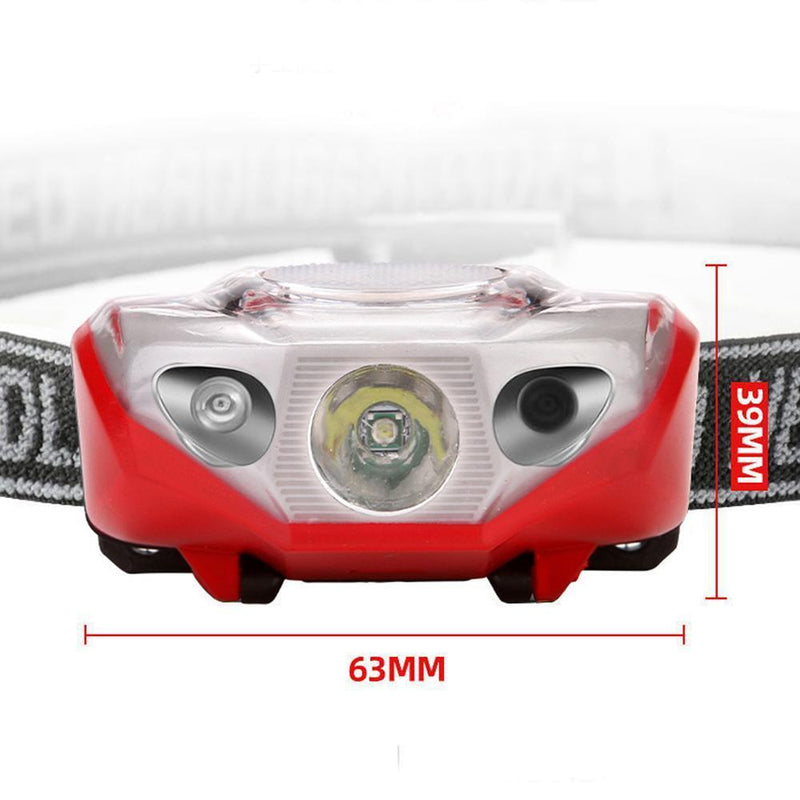 XPE LED Headlamp Wave Induction 500lm Waterproof Camping Headlight Red